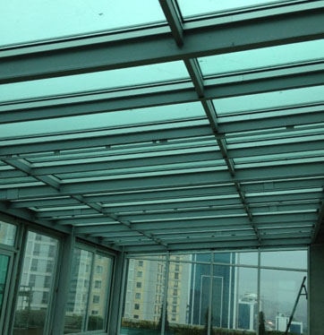 Teras Skylight Cam Tavan Uygulaması